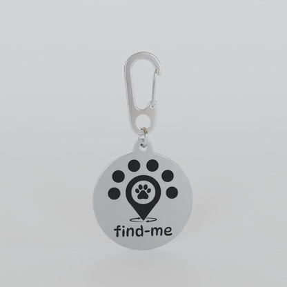 Stainless Steel Round QR Code Pet ID Tag (SML)