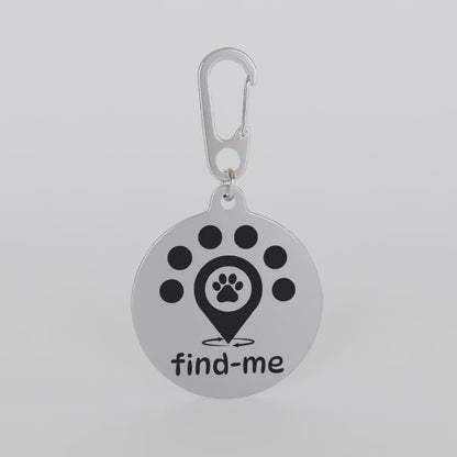 Stainless Steel Round QR Code Pet ID Tag (MED)